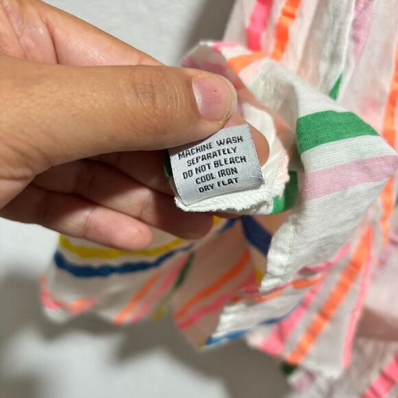 Gold & Silver Womens Jurkje Shany Dress One Size Multicolor Striped 3/4 Sleeve - Picture 9 of 10